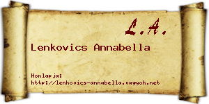 Lenkovics Annabella névjegykártya